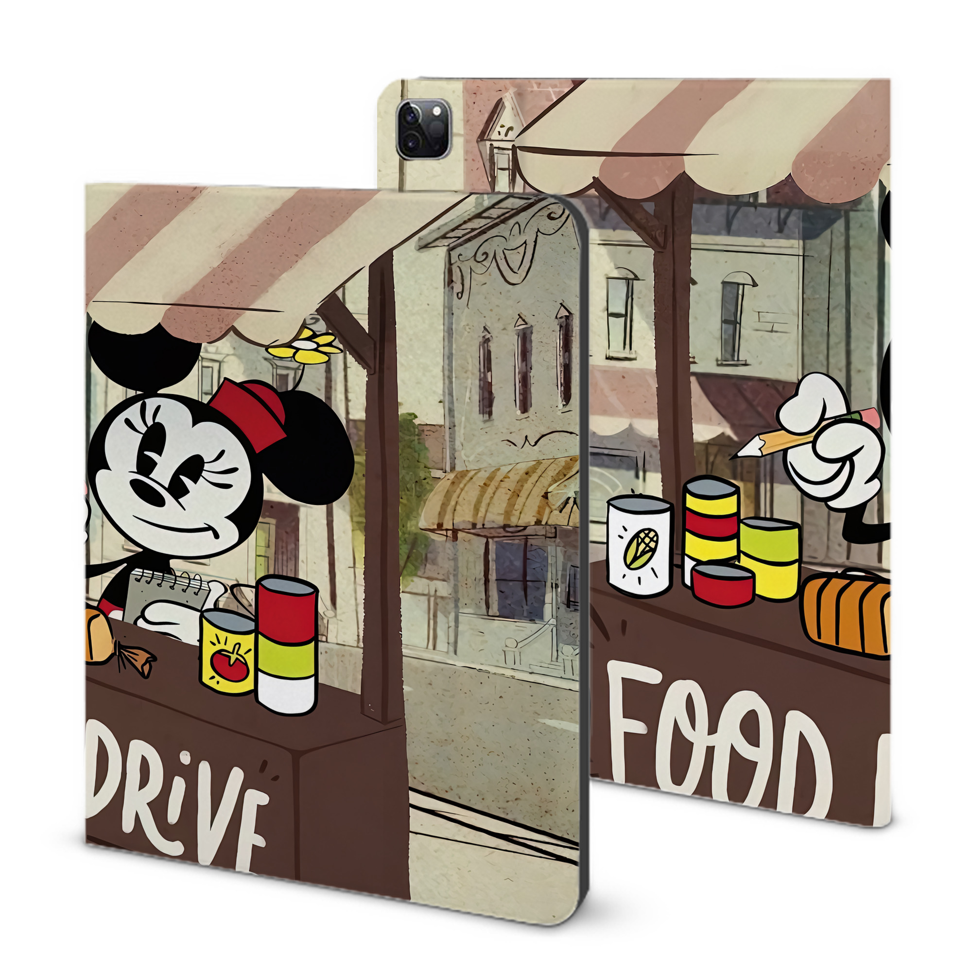 （画像用） ミッキーマウス Mickey Mouse IPad ケース ブック型 PUレザー TPU 耐衝撃 軽量 薄型 ペン収納なし 全面保護 IPad 各モデル対応